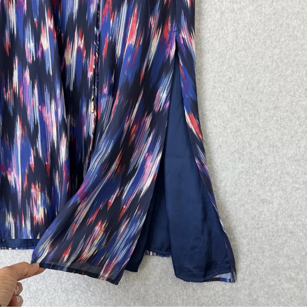 Tommy Bahama Long Sleeve Midi Dress Womens Size Medium Blue Purple Resort Boho - Picture 9 of 15